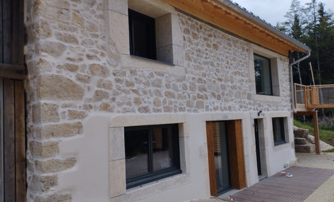 Rénovation ferme a LAMOURA , Bourg-en-Bresse, LS Façade