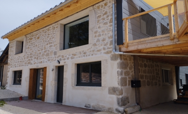 Rénovation ferme a LAMOURA , Bourg-en-Bresse, LS Façade